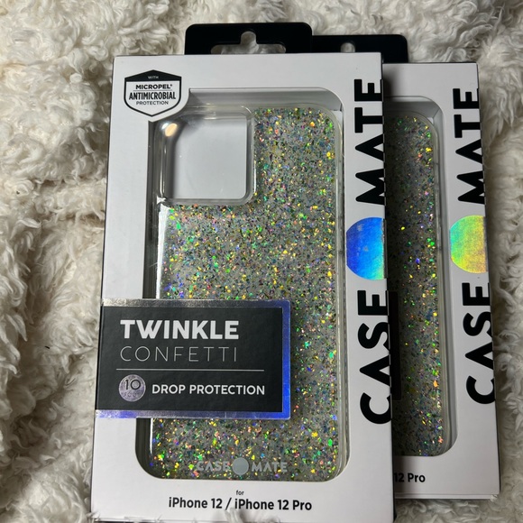 NWT ✨TWINKLE✨CONFETTI CASE MATE 10 Ft. Drop Protection💥 iPhone 12/iPhone 12 PRO - Picture 8 of 16